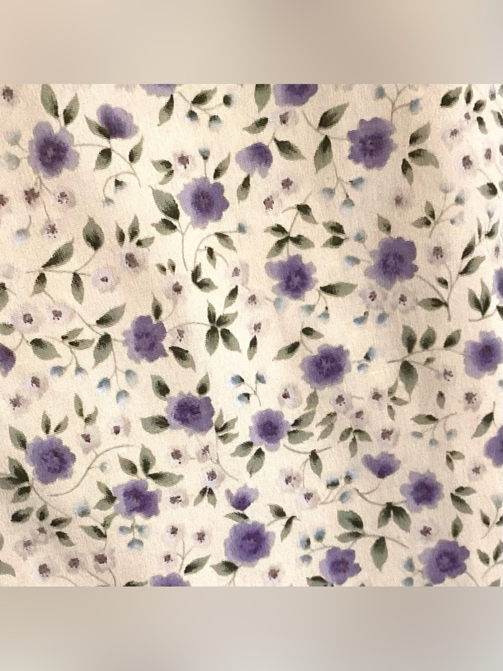 Vtg 90s Microfloral Sleeveless Midi Dress Sz 14 - Picture 11 of 15